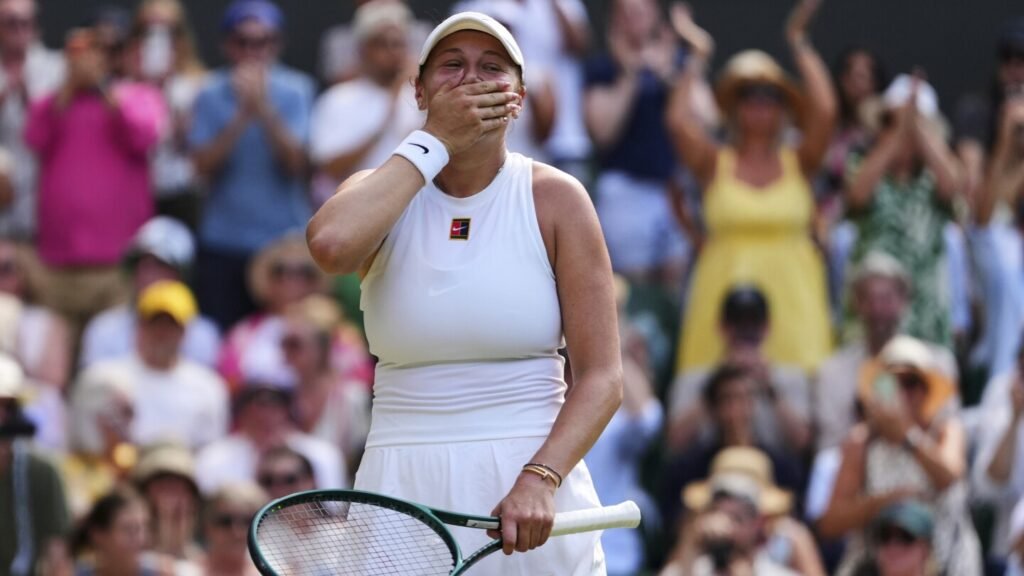 Amanda Anisimova upsets No. 1 Aryna Sabalenka at Wimbledon to reach her first Grand Slam final