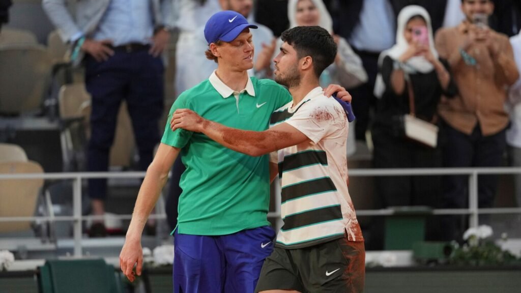 The Alcaraz-Sinner final at Wimbledon is the first French Open rematch since Federer-Nadal in 2008