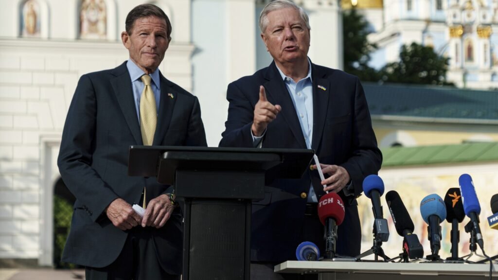 US senators pushing bipartisan bill on new Russia sanctions brief European allies and Ukraine