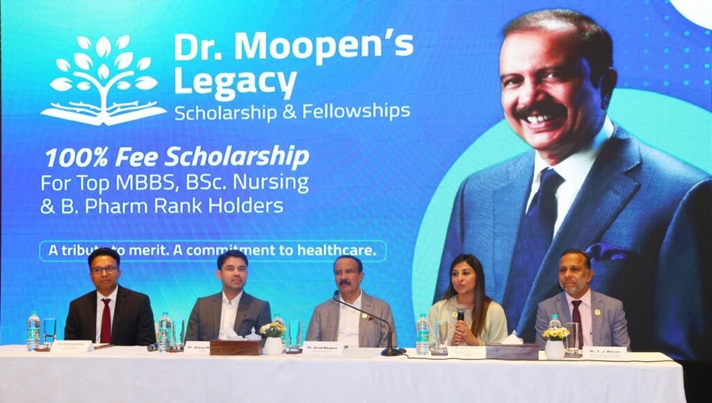 Dr. Moopen’s Legacy Scholarship & Fellowships launched to aid 25 students from across India in pursuing MBBS, BSc Nursing and B.Pharm education; First Private Medical College in Kerala to Offer 100% Tuition Fee Waiver for Eligible MBBS Students