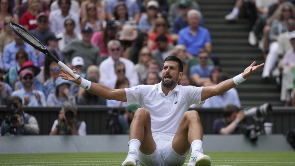Wimbledon: Novak Djokovic overcomes a poor start to beat Alex de Minaur and reach the quarterfinals