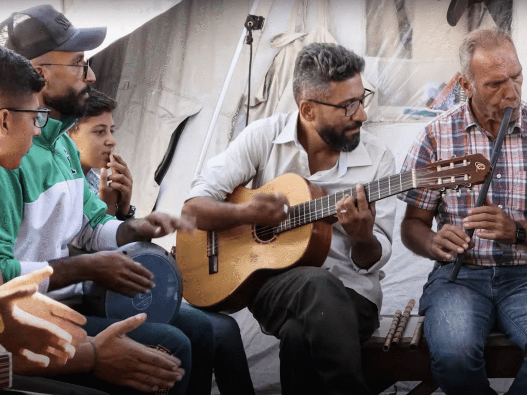 A music teacher uses Gaza’s relentless soundtrack of war to resist Israel