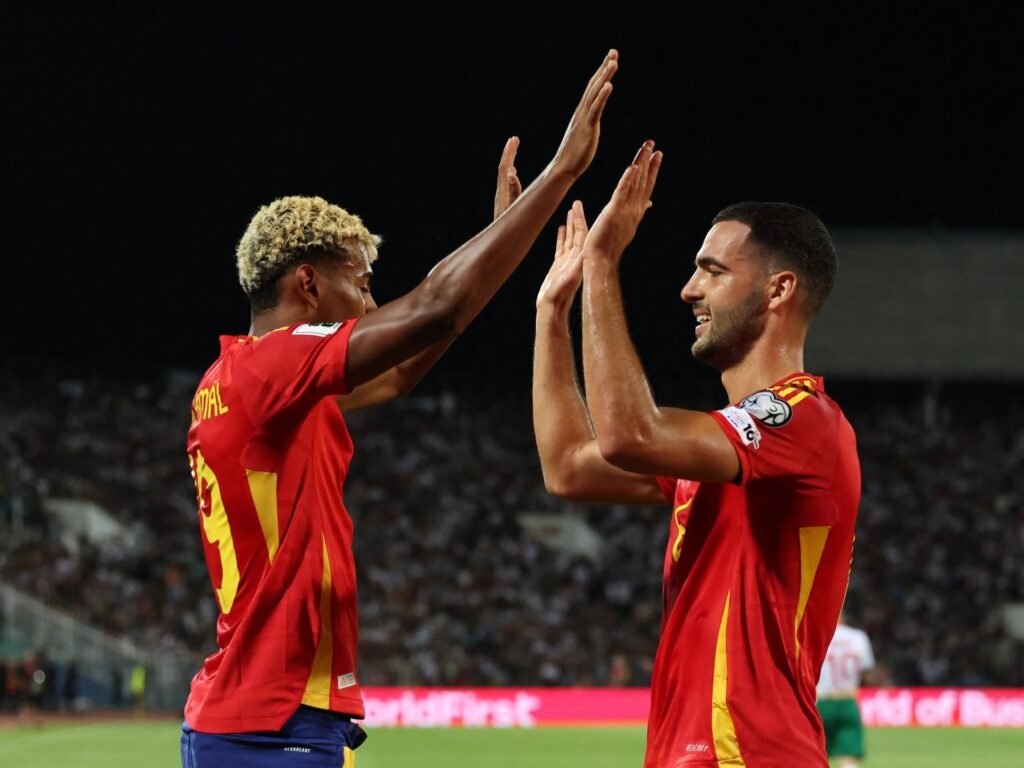 Spain thrash Bulgaria but Georgia test Turkiye in 2026 World Cup qualifiers