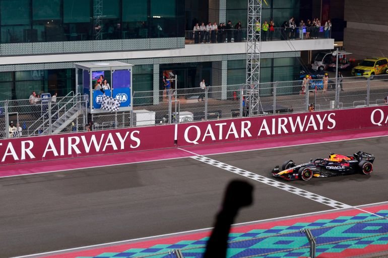 Max Verstappen in action.