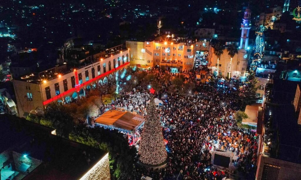 Bethlehem’s Christmas tree lights up after two years of darkness
