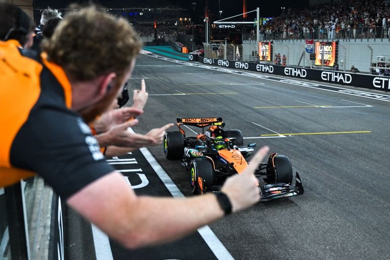 Lando Norris in action.