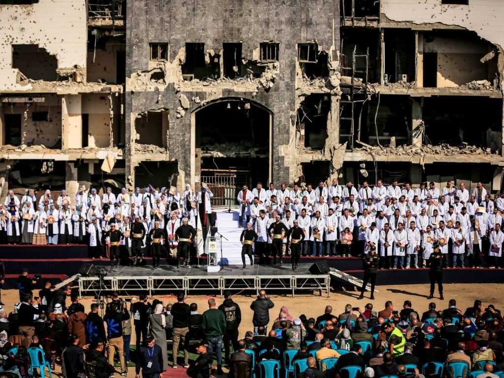 Palestinian doctors graduate in ruins of Gaza’s destroyed al-Shifa Hospital