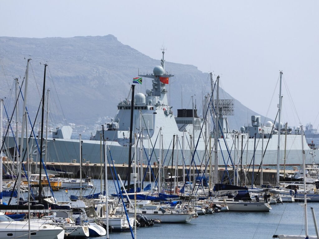 Chinese, Russian and Iranian warships arrive for drills in South Africa