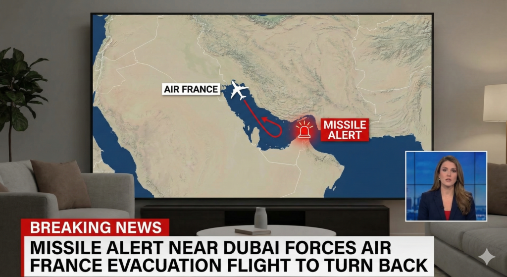 Missile Alert Near Dubai Forces Air France Evacuation Flight to Turn Back