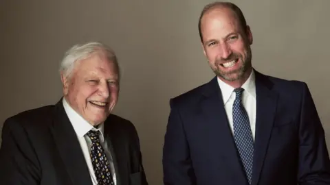Sir David Attenborough and Prince William at the Royal Albert Hall