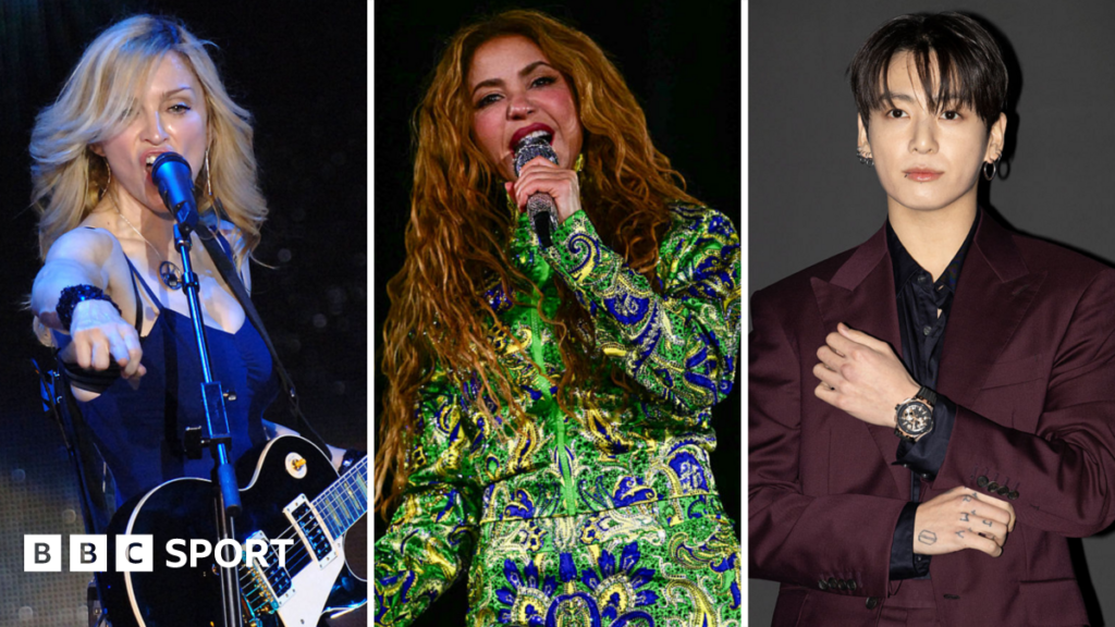 Madonna, Shakira & BTS to headline World Cup showMadonna, Shakira and K-pop boy band BTS will headline the Super Bowl-style half-time show at this summer's World Cup final. 27 mins agoWorld Cup