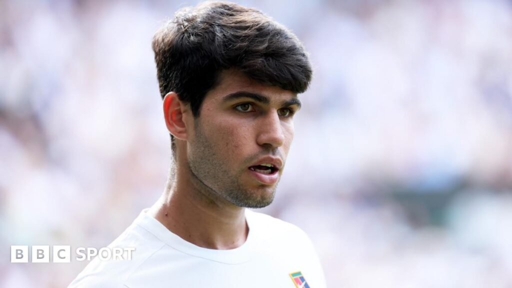 Two-time winner Alcaraz out of Wimbledon with injuryThe world number two withdrew from last month's Barcelona Open after sustaining an injury to his right wrist in the first round.1 hr agoTennis