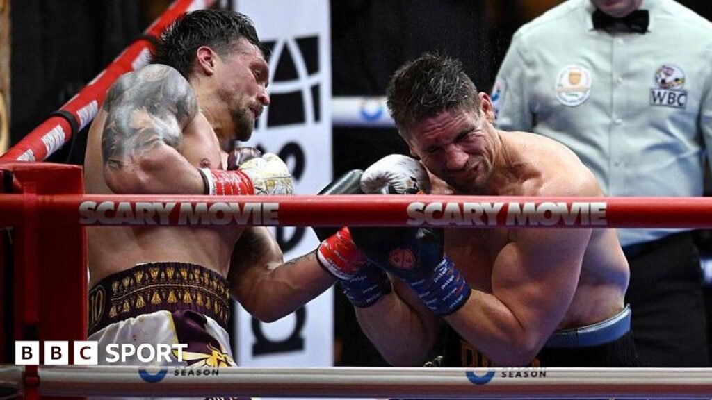 LIVEUsyk v Verhoeven: Ringwalks under way for heavyweight world title fightFollow updates and radio commmentary as Oleksandr Usyk takes on Rico Verhoeven in Egypt. LIVEUsyk v Verhoeven: Ringwalks under way for heavyweight world title fightFollow updates and radio commmentary as Oleksandr Usyk takes on Rico Verhoeven in Egypt.
