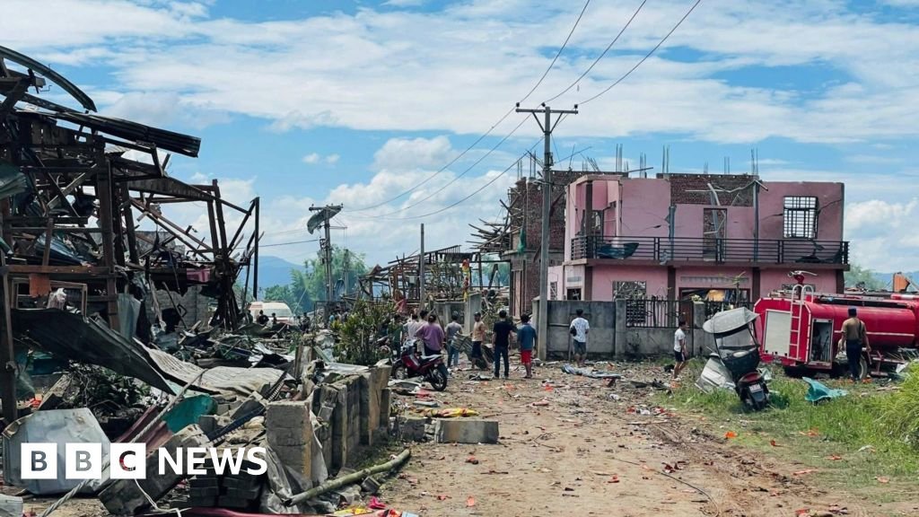 Huge blast kills dozens in rebel-held village in MyanmarInsurgents say it was caused by explosives being used for mining close to the Chinese border. 56 mins agoAsia Huge blast kills dozens in rebel-held village in MyanmarInsurgents say it was caused by explosives being used for mining close to the Chinese border. 56 mins agoAsia