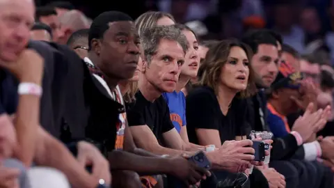 Getty Images Ben Stiller attends Game Four of the 2026 NBA Finals between the San Antonio Spurs and the New York Knicks at Madison Square Garden on June 10, 2026 in New York City. 