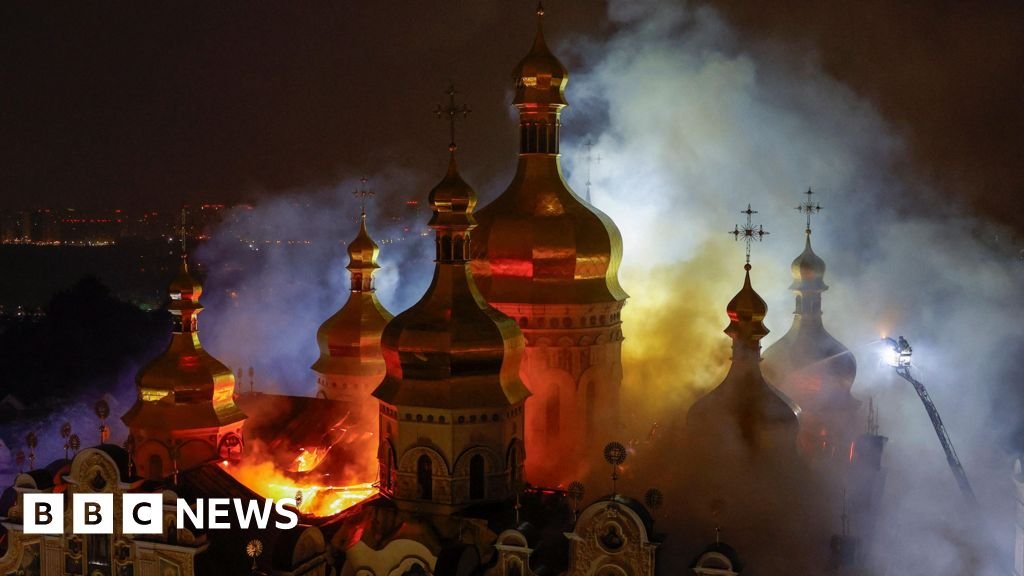 Russian strikes kill nine in Ukraine and damage historic cathedral, officials sayA Ukrainian drone attack in the Russian city of Tula, south of Moscow, killed three people and wounded three others.1 hr agoEurope Russian strikes kill nine in Ukraine and damage historic cathedral, officials sayA Ukrainian drone attack in the Russian city of Tula, south of Moscow, killed three people and wounded three others.1 hr agoEurope