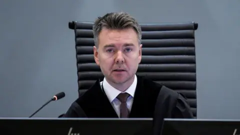 STIAN LYSBERG SOLUM/POOL/EPA/Shutterstock Judge Jon Sverdrup Efjestad in court during the sentencing in the case against Marius Borg Hoiby, the son of Norway's crown princess in Oslo,