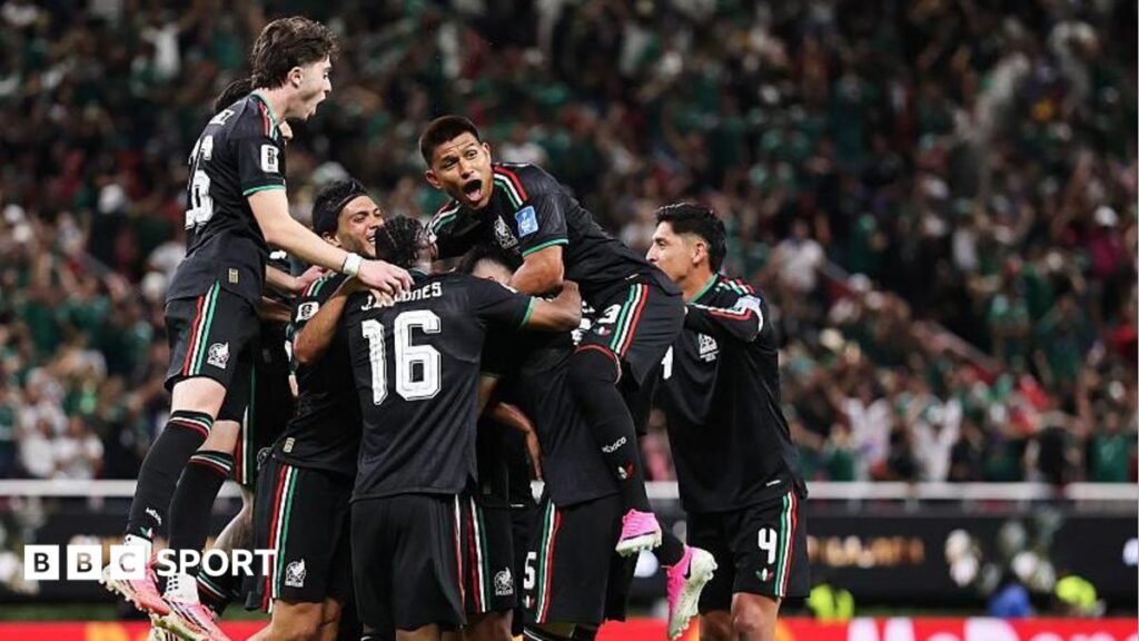 Mexico become first country to qualify for World Cup last 32Mexico continued their winning start to the World Cup to become the first country to qualify for the last 32.