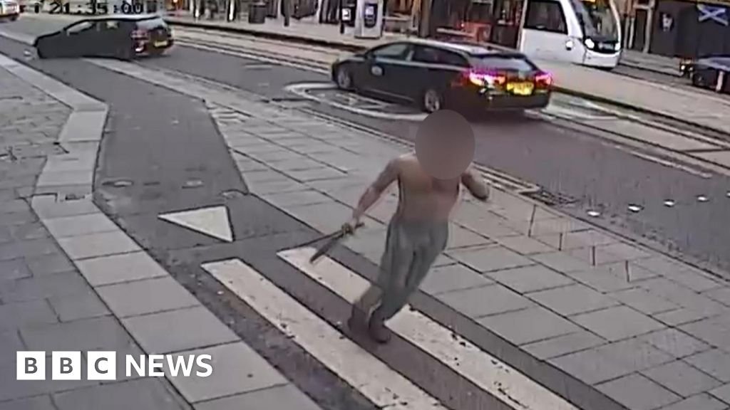 CCTV shows moments leading up to arrest in anti-Muslim attacks probeA topless man can be seen driving erratically in Edinburgh before abandoning his car and attacking a black man and a delivery rider.27 mins agoEdinburgh, Fife & East CCTV shows moments leading up to arrest in anti-Muslim attacks probeA topless man can be seen driving erratically in Edinburgh before abandoning his car and attacking a black man and a delivery rider.27 mins agoEdinburgh, Fife & East