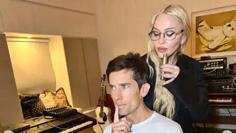 Madonna / Instagram Madonna in the studio with Stuart Price