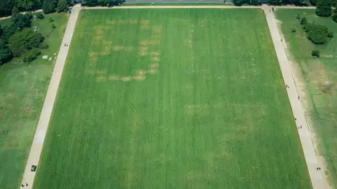 Reuters The numbers drawn in the grass