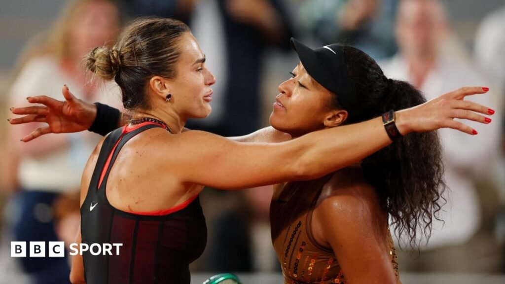 A rivalry renewed - Sabalenka and Osaka meet againFor the third time in three months, Aryna Sabalenka and Naomi Osaka will meet - but this time for a place in the Wimbledon quarter-finals.4 hrs agoTennis