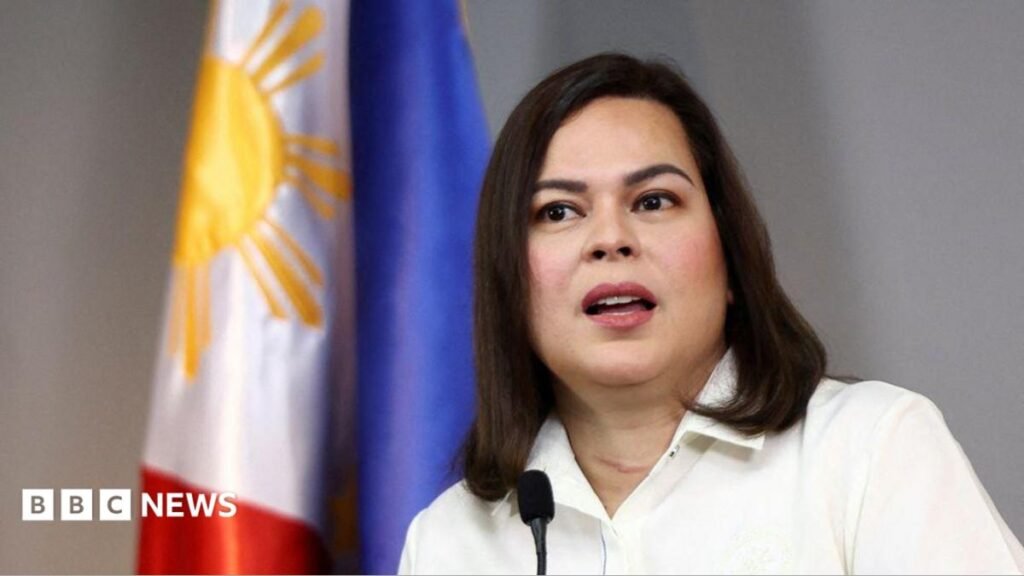 LIVEPhilippines braces for protests as impeachment trial for vice-president Sara Duterte beginsIf impeached, Duterte cannot run for the top job in 2028, escalating her feud with President Marcos. LIVEPhilippines braces for protests as impeachment trial for vice-president Sara Duterte beginsIf impeached, Duterte cannot run for the top job in 2028, escalating her feud with President Marcos.