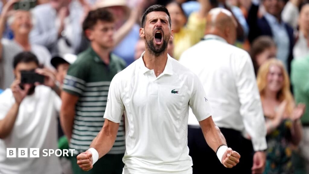 Djokovic wins five-set epic to set up Sinner semi-finalNovak Djokovic beats Felix Auger-Aliassime in an epic five-setter to set up a blockbuster semi-final against defending champion Jannik Sinner.Just nowTennis Djokovic wins five-set epic to set up Sinner semi-finalNovak Djokovic beats Felix Auger-Aliassime in an epic five-setter to set up a blockbuster semi-final against defending champion Jannik Sinner.Just nowTennis