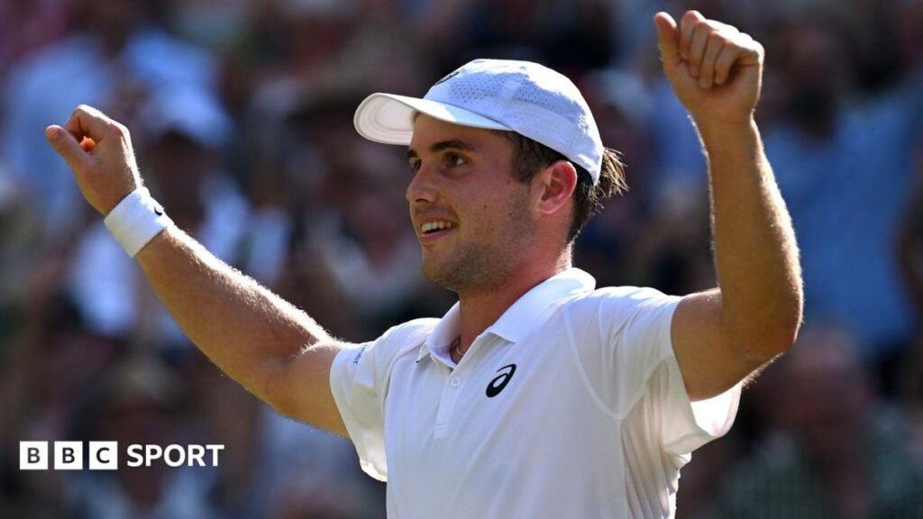 British wildcard Fery stuns Cobolli to reach semi-finalsBritish wildcard Arthur Fery will play for a place in the Wimbledon final after extending his sensational run with a stunning victory over Flavio Cobolli.48 mins agoTennis