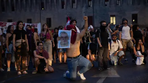 EPA People take part in a demonstration calling for justice for Abderrahim Fakir