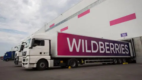 Getty Images A picture of a lorry with Wildberries written on the side