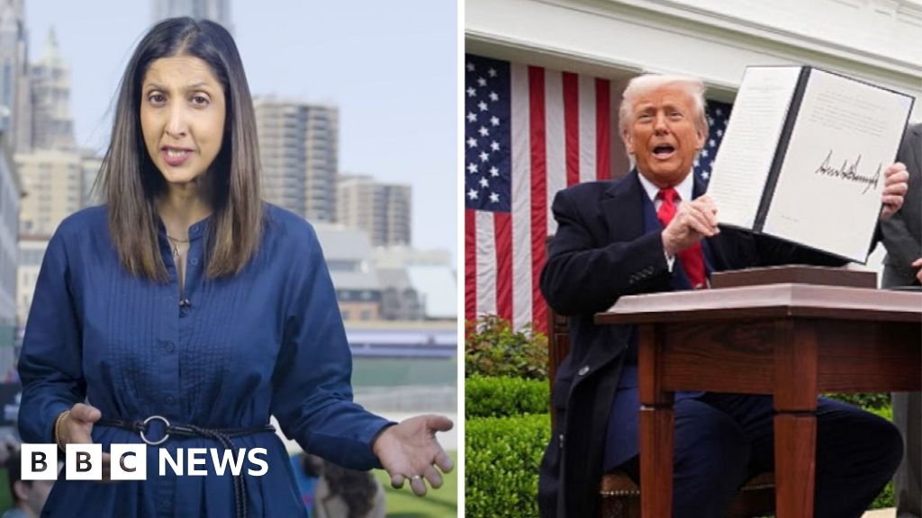 Watch: Another day, more Trump tariffs – but are they working?The BBC's Samira Hussain explains how President Trump's tariffs affect US economy, who pays the price, and whether they're working.6 hrs agoUS & Canada Watch: Another day, more Trump tariffs - but are they working?The BBC's Samira Hussain explains how President Trump's tariffs affect US economy, who pays the price, and whether they're working.6 hrs agoUS & Canada