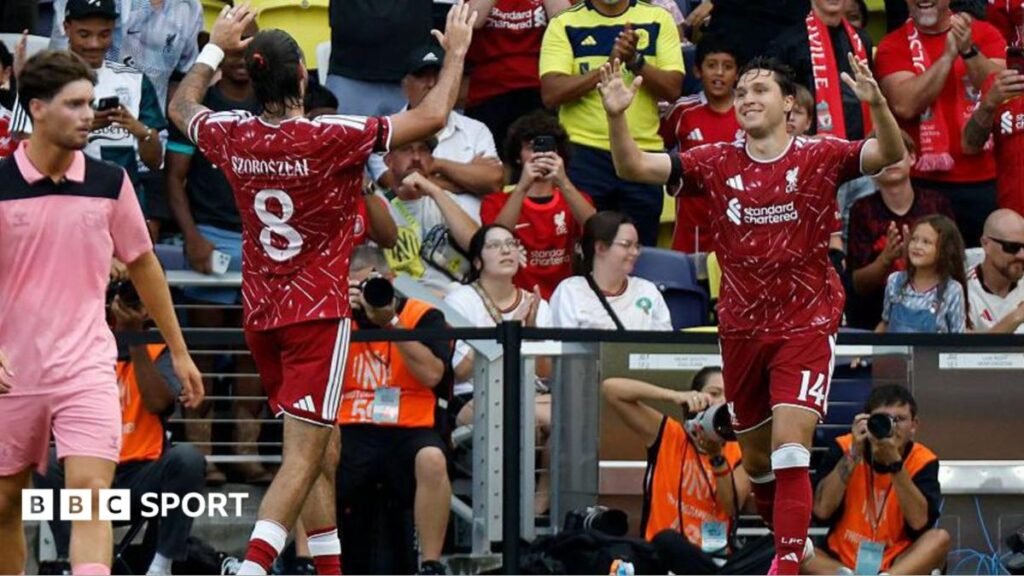 Gomez injury overshadows winning start for IraolaLiverpool start life under Andoni Iraola with a 4-2 win over Sunderland thanks to goals from Kieran Morrison, Dominik Szoboszlai, Federico Chiesa and Lewis Koumas. 55 mins agoLiverpool