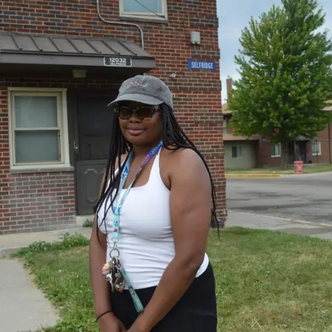 Corie Johnson knocks on doors