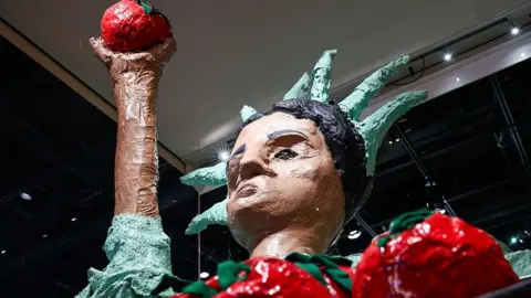 Getty Images The Immokalee Statue of Liberty by Kat Rodriguez inside of the Smithsonian American History Museum