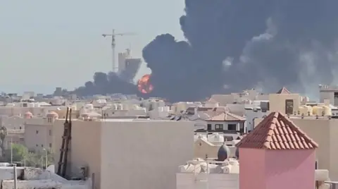 Reuters Smoke billows near the oil facility in Mangaf, Kuwait, July 18