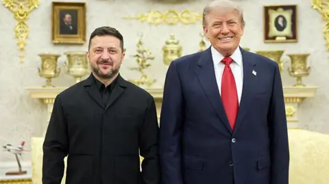 Zelensky Social Media Account/Handout Zelensky and Trump in the Oval Office 