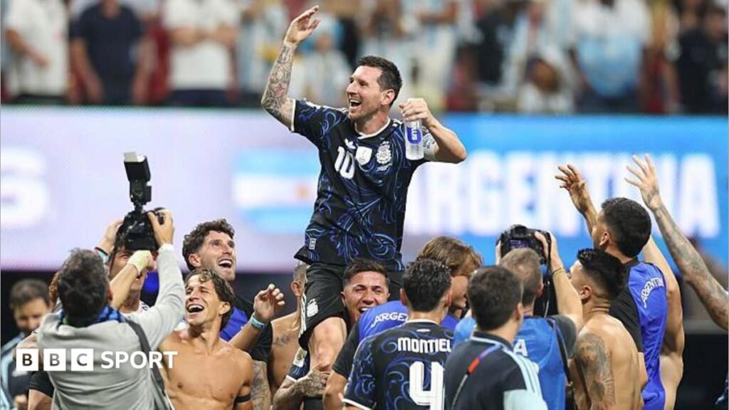 Argentina mark World Cup win over England with National Football Teams DayThe Argentine Football Association announces 15 July as National Football Teams Day to mark Argentina's 2026 World Cup semi-final victory over England. 3 hrs agoEngland Men Argentina mark World Cup win over England with National Football Teams DayThe Argentine Football Association announces 15 July as National Football Teams Day to mark Argentina's 2026 World Cup semi-final victory over England. 3 hrs agoEngland Men