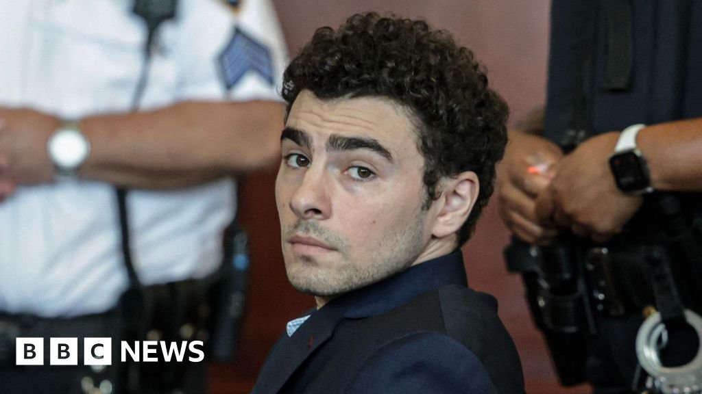 Luigi Mangione admits killing healthcare CEO and pleads guilty to federal charges"I shot Mr Thompson in Manhattan and he died," the 28-year-old said after pleading guilty to charges of stalking resulting in death.6 hrs agoUS & Canada Luigi Mangione admits killing healthcare CEO and pleads guilty to federal charges"I shot Mr Thompson in Manhattan and he died," the 28-year-old said after pleading guilty to charges of stalking resulting in death.6 hrs agoUS & Canada