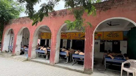 Geeta Pandey/BBC The boys' school in Khedi Kalan village in Faridabad