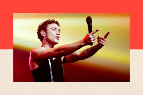 Getty Images Olly Alexander performing at Manchester Pride in 2025