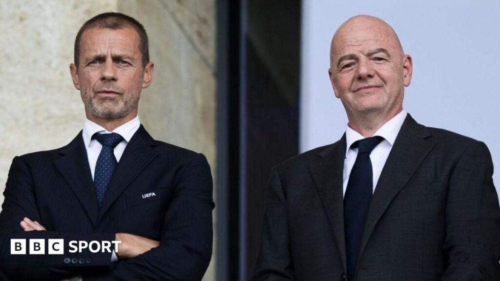Uefa preparing criminal legal action against InfantinoUefa is pursuing criminal proceedings against Fifa president Gianni Infantino over the scrapped plan to sell off stakes in the World Cup.2 hrs agoFootball