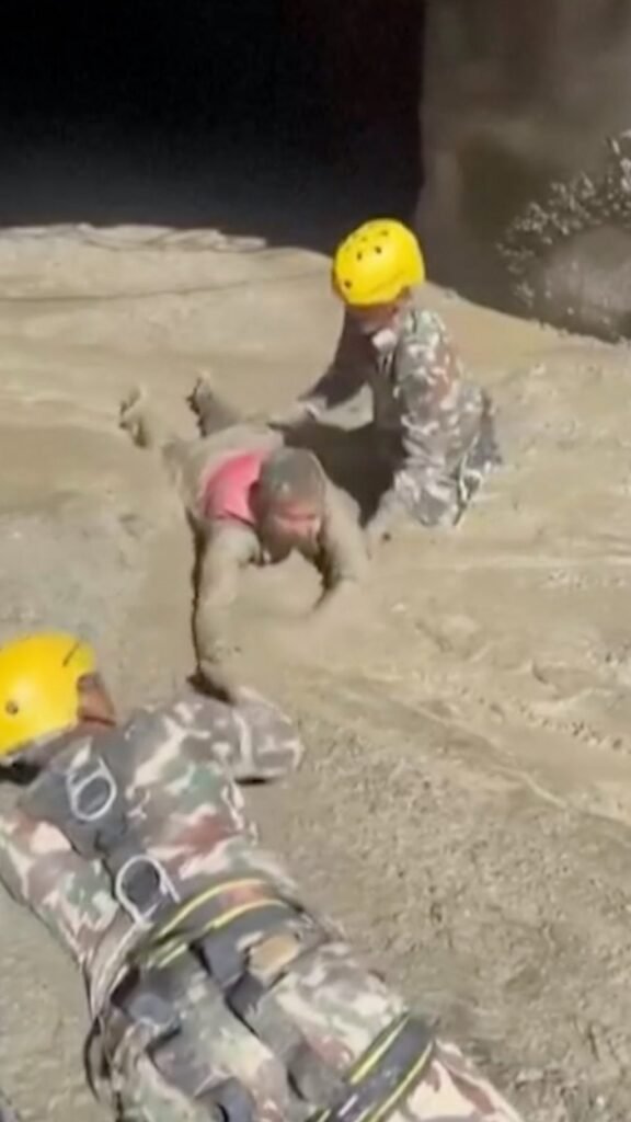 Nepal army rescues survivors from hydropower tunnelNepal's Prime Minister Secretariat shared footage showing army personnel rescuing people from a hydropower tunnel.37 mins ago Nepal army rescues survivors from hydropower tunnelNepal's Prime Minister Secretariat shared footage showing army personnel rescuing people from a hydropower tunnel.37 mins ago