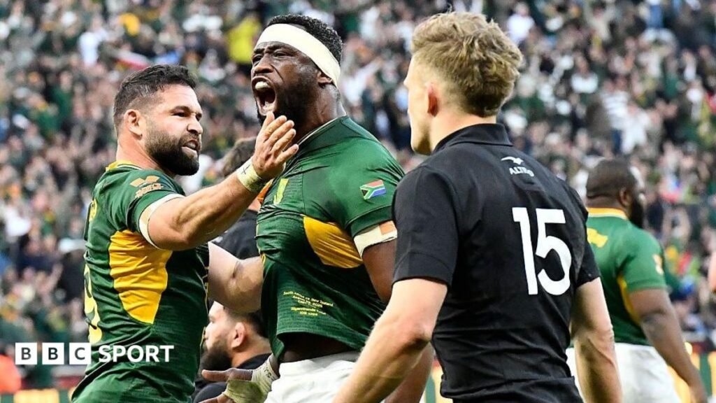 South Africa hold off All Blacks fightback to level seriesWorld champions South Africa deliver a powerful first-half performance as they edge past New Zealand and level 'Rugby's Greatest Rivalry' series at 1-1.6 hrs agoRugby Union