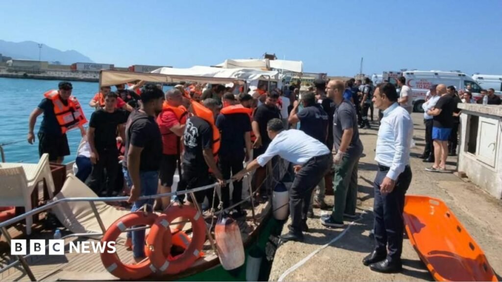 LIVEBoat carrying 267 people capsizes off northern CyprusThe Turkish Interior Ministry says the ship began taking on water four nautical miles off Kyrenia Port, as a search and rescue operation is under way.