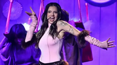 Getty Images Dara performs at the Eurovision Song Contest