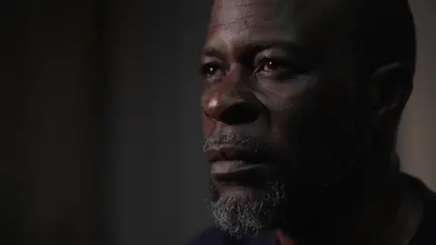 BBC A close-up of the face of Richard Itoro