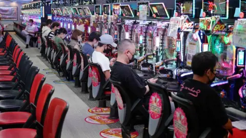 Getty Images File photo of a pachinko parlour in Japan