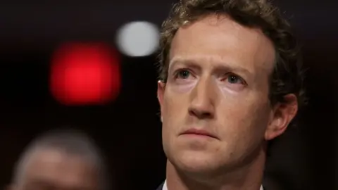 Getty Images Mark Zuckerberg, CEO of Meta testifies before the Senate Judiciary Committee at the Dirksen Senate Office Building on 31 January