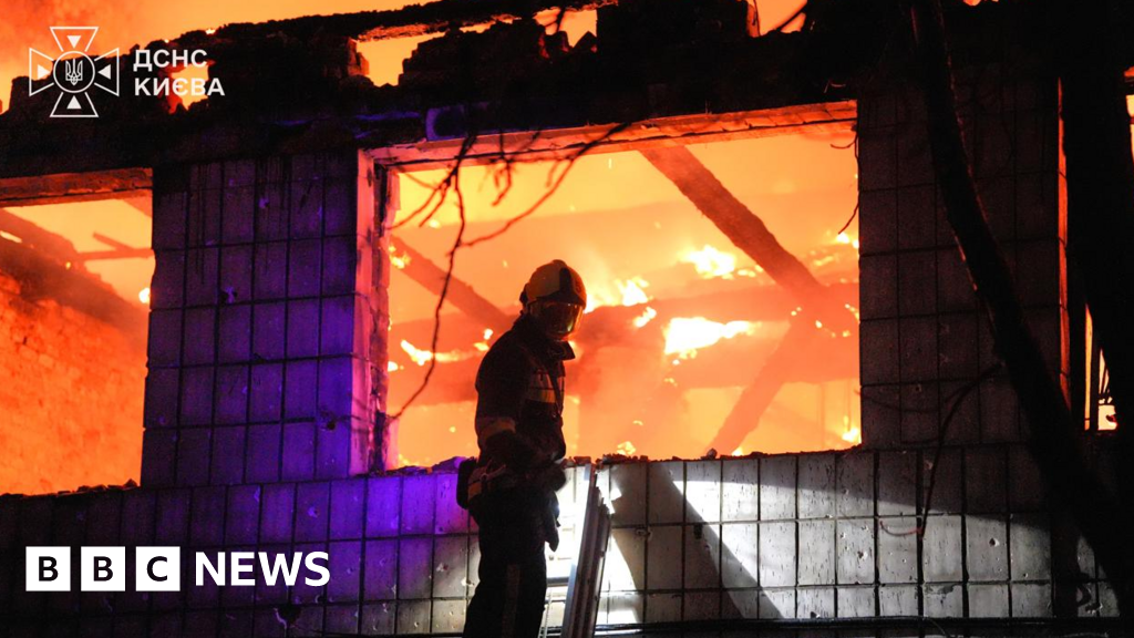 Russian strike hits rail workers in new deadly attacks on KyivUkrainian officials say 17 people, including two children, were injured in the capital and the wider region. 28 mins agoEurope Russian strike hits rail workers in new deadly attacks on KyivUkrainian officials say 17 people, including two children, were injured in the capital and the wider region. 28 mins agoEurope
